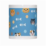 Cute Cat Pattern White Mugs Center