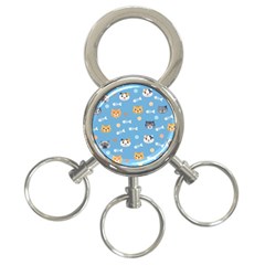 Cute Cat Pattern 3-ring Key Chain by ExtraGoodSauce