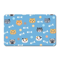 Cute Cat Pattern Magnet (rectangular) by ExtraGoodSauce