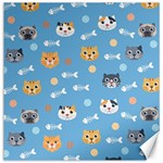 Cute Cat Pattern Canvas 12  x 12  11.4 x11.56  Canvas - 1