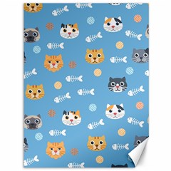 Cute Cat Pattern Canvas 36  X 48 