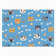 Cute Cat Pattern Large Glasses Cloth (2 Sides) by ExtraAwesomeSauce