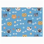 Cute Cat Pattern Large Glasses Cloth (2 Sides) Front