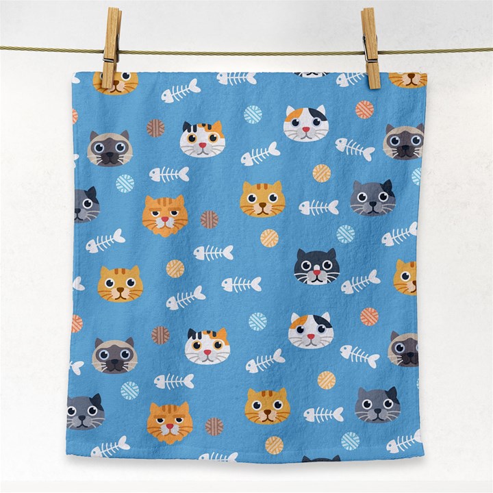 Cute Cat Pattern Face Towel