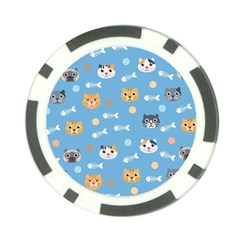 Cute Cat Pattern Poker Chip Card Guard (10 Pack) by ExtraGoodSauce