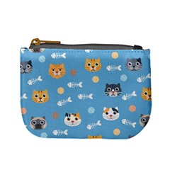 Cute Cat Pattern Mini Coin Purse by ExtraGoodSauce