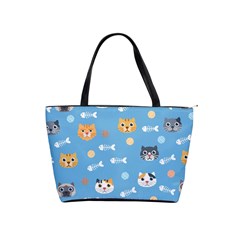 Cute Cat Pattern Classic Shoulder Handbag by ExtraAwesomeSauce