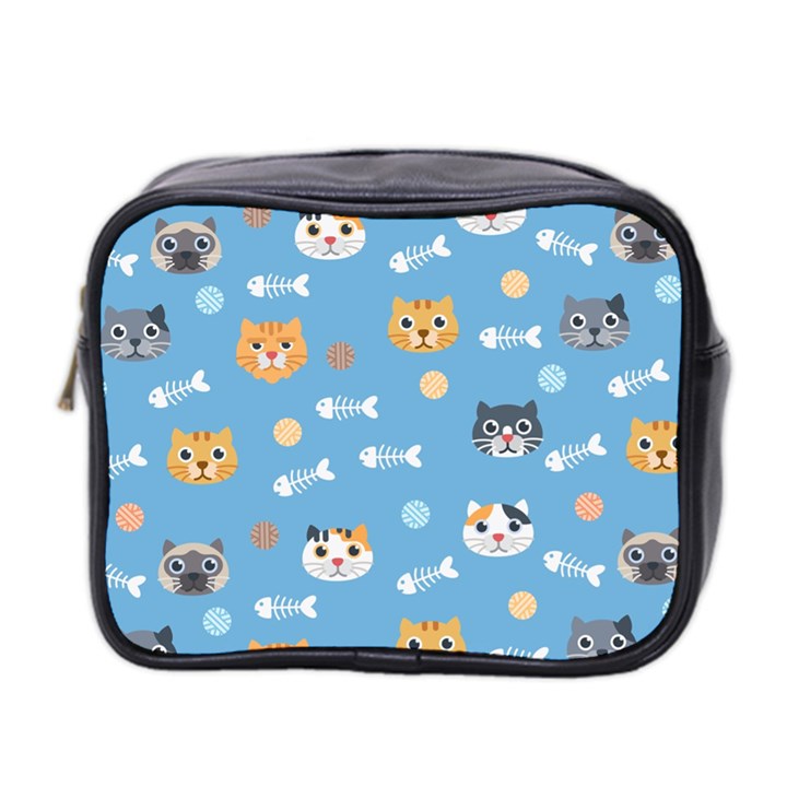 Cute Cat Pattern Mini Toiletries Bag (Two Sides)