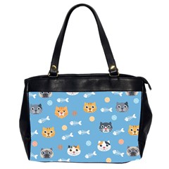 Cute Cat Pattern Oversize Office Handbag (2 Sides) by ExtraGoodSauce