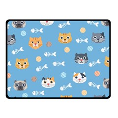 Cute Cat Pattern Fleece Blanket (small) by ExtraGoodSauce