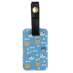 Cute Cat Pattern Luggage Tag (one Side) by ExtraGoodSauce