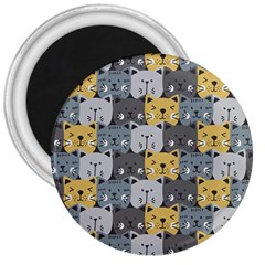 Cute Cat Pattern 3  Magnets