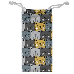 Cute Cat Pattern Jewelry Bag by ExtraGoodSauce