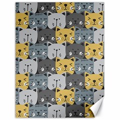 Cute Cat Pattern Canvas 18  X 24  by ExtraGoodSauce