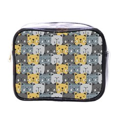 Cute Cat Pattern Mini Toiletries Bag (one Side) by ExtraAwesomeSauce