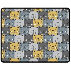 Cute Cat Pattern Fleece Blanket (medium)  by ExtraAwesomeSauce