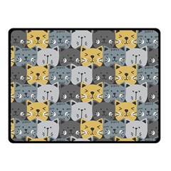 Cute Cat Pattern Fleece Blanket (small) by ExtraGoodSauce