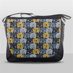 Cute Cat Pattern Messenger Bag by ExtraGoodSauce