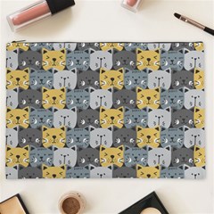 Cute Cat Pattern Cosmetic Bag (xxl) by ExtraAwesomeSauce