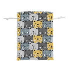 Cute Cat Pattern Lightweight Drawstring Pouch (s) by ExtraGoodSauce