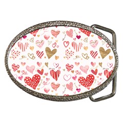 Beautiful Hearts Pattern Cute Cakes Valentine Belt Buckles by designsbymallika