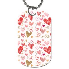 Beautiful Hearts Pattern Cute Cakes Valentine Dog Tag (two Sides) by designsbymallika