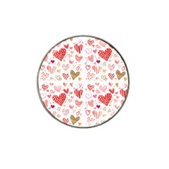 Beautiful Hearts Pattern Cute Cakes Valentine Hat Clip Ball Marker (4 Pack) by designsbymallika