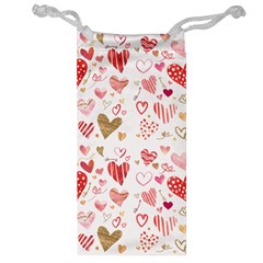 Beautiful Hearts Pattern Cute Cakes Valentine Jewelry Bag by designsbymallika