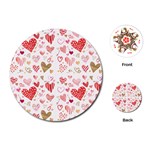 Beautiful Hearts Pattern Cute Cakes Valentine Playing Cards Single Design (Round) Front