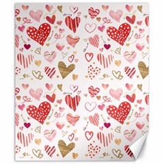 Beautiful Hearts Pattern Cute Cakes Valentine Canvas 20  X 24  by designsbymallika