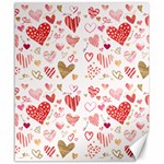 Beautiful Hearts Pattern Cute Cakes Valentine Canvas 20  x 24  19.57 x23.15  Canvas - 1