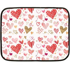 Beautiful Hearts Pattern Cute Cakes Valentine Fleece Blanket (mini) by designsbymallika