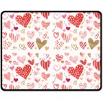 Beautiful Hearts Pattern Cute Cakes Valentine Fleece Blanket (Medium)  60 x50  Blanket Front