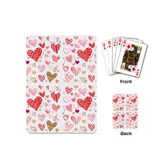 Beautiful Hearts Pattern Cute Cakes Valentine Playing Cards Single Design (mini) by designsbymallika