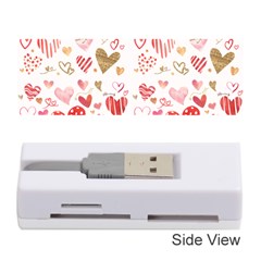 Beautiful Hearts Pattern Cute Cakes Valentine Memory Card Reader (stick) by designsbymallika