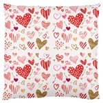 Beautiful Hearts Pattern Cute Cakes Valentine Large Cushion Case (One Side) Front