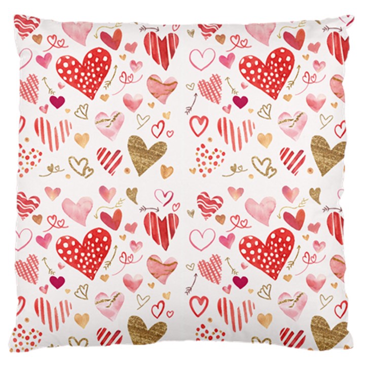 Beautiful Hearts Pattern Cute Cakes Valentine Large Cushion Case (One Side)