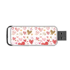 Beautiful Hearts Pattern Cute Cakes Valentine Portable Usb Flash (two Sides) by designsbymallika