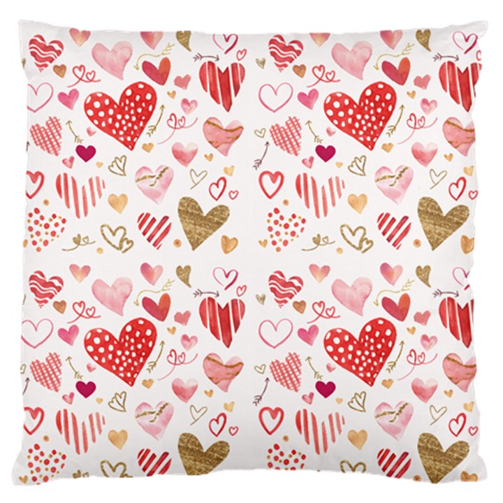 Beautiful Hearts Pattern Cute Cakes Valentine Standard Flano Cushion Case (Two Sides)