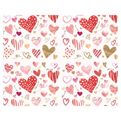 Beautiful Hearts Pattern Cute Cakes Valentine Double Sided Flano Blanket (medium)  by designsbymallika