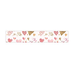 Beautiful Hearts Pattern Cute Cakes Valentine Flano Scarf (mini) by designsbymallika