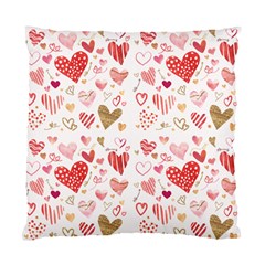 Beautiful Hearts Pattern Standard Cushion Case (two Sides) by designsbymallika