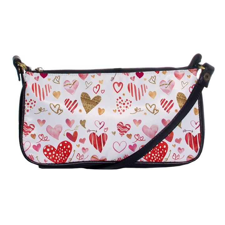 Beautiful Hearts Pattern Shoulder Clutch Bag