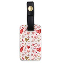 Beautiful Hearts Pattern Luggage Tag (one Side) by designsbymallika