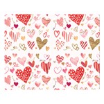 Beautiful Hearts Pattern Double Sided Flano Blanket (Large)  80 x60  Blanket Front