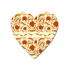 Ornamental Flowers Heart Magnet by Eskimos