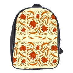 Ornamental Flowers School Bag (large) by Eskimos