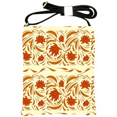 Ornamental Flowers Shoulder Sling Bag by Eskimos