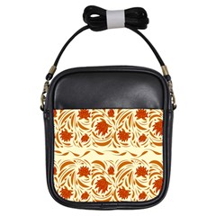 Ornamental Flowers Girls Sling Bag by Eskimos