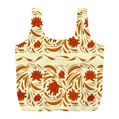 Ornamental Flowers Full Print Recycle Bag (l) by Eskimos